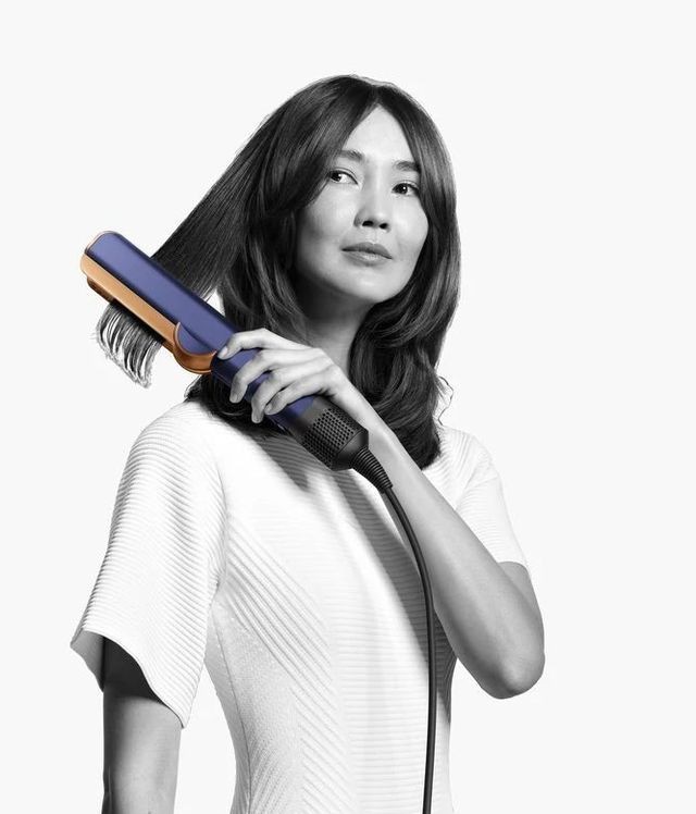 Model using Dyson straightener